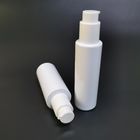 Empty 120ml Refillable White Pet Plastic Body Lotion Shampoo airless Pump Bottle