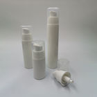 15ml 30ml 50ml white body overcap plastic PP China manufacturer round dispenser airless pump bottle cosmetic