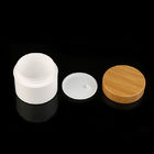 luxury ABS acrylic plastic pp bamboo cream jar wooden face eco friendly colorful