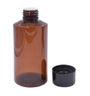1oz 2oz Sloping Shoulder Amber Color Refillable Plastic Bottle Shower Gel Container