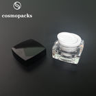 15g 30g Acrylic Clear Square Cosmetic Cream Jars 60mm Diameter