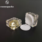 Cube Gold PMMA Acrylic Cosmetic Cream Jars 30g 50g For Serum