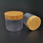 Bamboo Lid PET Serum Empty Makeup Jars 250g Cosmetic Packaging