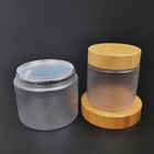 Bamboo Lid PET Serum Empty Makeup Jars 250g Cosmetic Packaging