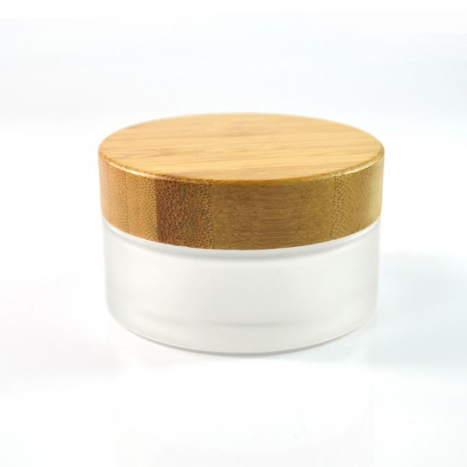 Download 100G Cosmetic Glass Bottles Wood Jar With Bamboo Lid ... Yellowimages Mockups