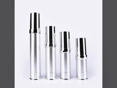 Pearly Gold Plastic Aluminum Airless Pump Bottle Lotion Vacuum Cosmetic Bottle 15ml