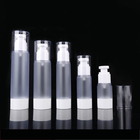 Frosted Round Refillable Airless Cosmetic Bottle White Matte 15ml 30ml 50ml For Lotion