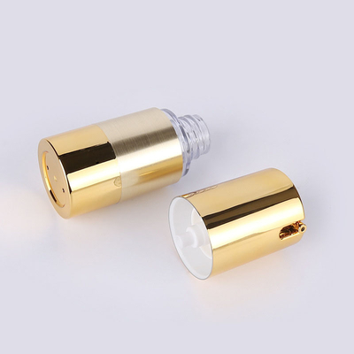 Luxury Rose Gold Aluminum Cosmetic Pump Bottle For Skin Care 15ml 30ml 50ml