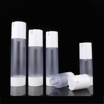 White Plastic PP Cream Airless Cosmetic Bottles 15ml 30ml 50ml