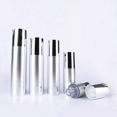 Lightweight Silver Plastic PP Airless Pump Bottle For Cosmetic Foundation