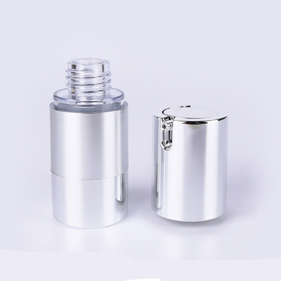 Lightweight Silver Plastic PP Airless Pump Bottle For Cosmetic Foundation