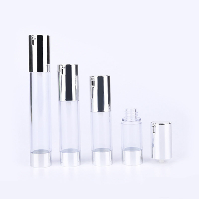 Clear Plastic As Recycled Lotion Airless Cosmetic Bottles 30ml 50ml With Pump Travel Size