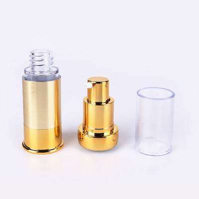 Plastic Vacuum Cosmetic Face Cream Pump Bottle With Clear Cap 10ml - 30ml