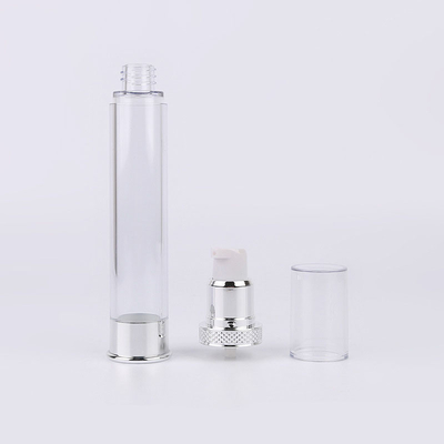 10ml - 30ml Clear Plastic Airless Pump Bottles Propellant Free Dispensing For Serum