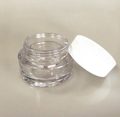 15g Luxury White Face Cream Containers Round Double Cosmetic Acrylic Jar