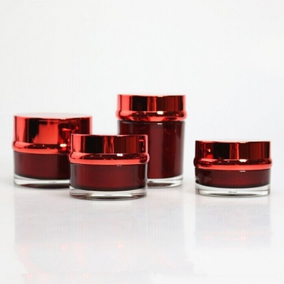 Skin Care Empty Red Face Cream Luxury Acrylic Bottle And Jar 15g Cosmetic Sets