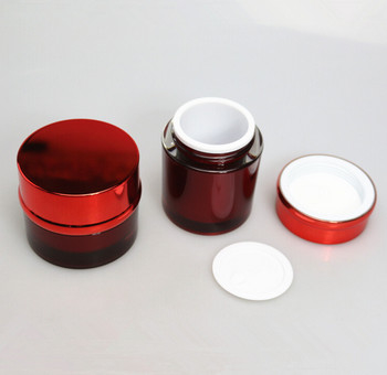 Skin Care Empty Red Face Cream Luxury Acrylic Bottle And Jar 15g Cosmetic Sets