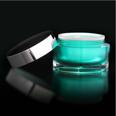 Oval Shape Acrylic Cosmetic Packaging Jars Empty Face Cream Jar 15g 30g 50g