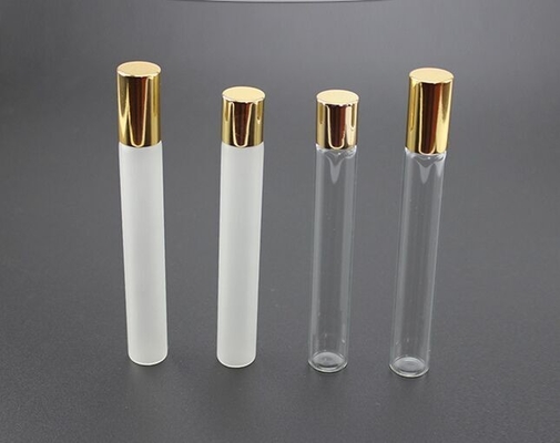 18ml White Plastic Tall Empty Roll On Bottle Screw Cap Mini Eye Cream Skin Perfume