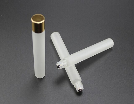 18ml White Plastic Tall Empty Roll On Bottle Screw Cap Mini Eye Cream Skin Perfume