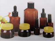 Slip Shoulder Amber Skin Care Serum Dropper Toner Lotion Glass Bottle 30ml