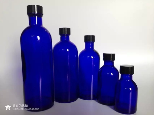 Eco Friendly 30ml Glass Boston Bottles Purple With Screw Caps