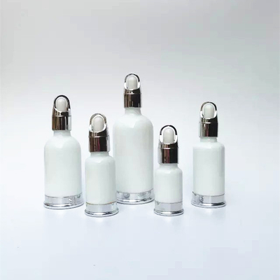 Luxury Empty 15ml 30ml Glass Face Oil Serum Bottle Packaging Cosmetic Pump Bottle