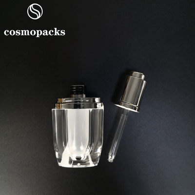 Luxury 15ml Acrylic Glass Dropper Bottle Plastic Serum Bottle For Personal Care