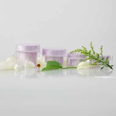 Luxury Purple Cosmetic Makeup Containers 50g Acrylic Plastic Cream Jar