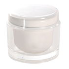 White Round Acrylic Plastic Cosmetic Packaging Jar Containers 15g 30g