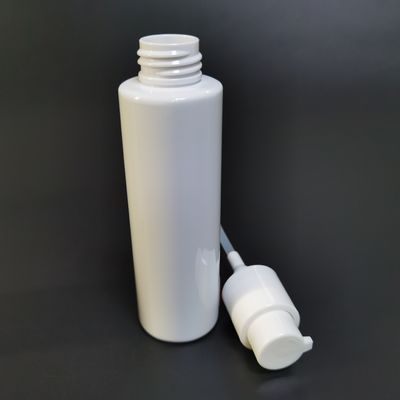 Empty 120ml Refillable White Pet Plastic Body Lotion Shampoo airless Pump Bottle