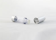 Cylindrical Makeup Pump Bottle 80ml 200ml Aluminum Cap Frosted Custom Color