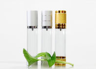 Cylindrical Makeup Pump Bottle 80ml 200ml Aluminum Cap Frosted Custom Color