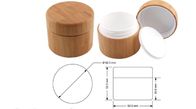 Bamboo Lid Beauty Product Containers , Empty Recycle 50G Skin Care Containers