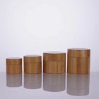 100G Cosmetic Glass Bottles Wood Jar With Bamboo Lid Personal Care 