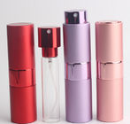 Cylinder Shape Travel Perfume Atomiser 5ml Aluminum  With Pump Sprayer