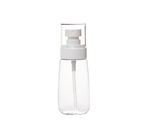 30ml 60ml Cosmetic Spray Bottle PET Clear Pump Bottle With White Spray Lids