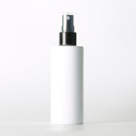 White Empty Cosmetic Spray Bottle 100ml Plastic Body Silk Screen Optional