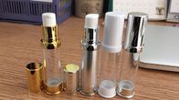 Gold Frosted Airless Pump Bottle / Airless Dispenser Bottles 15ml 100ml