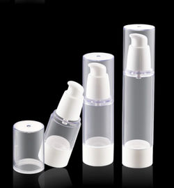 Luxury Plastic Airless Cosmetic Bottles 30ml 50ml 80ml Silkscreen Print