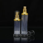 Portable Refill Empty Airless Cosmetic Bottles 15ml 30ml 50ml Gold Color