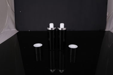 Dual Layer Square Plastic Lotion Jars , OEM Acrylic 15ml Empty Lotion Bottles