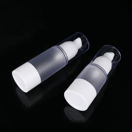 Frosted White Plastic PP Airless Cosmetic Bottles Round Lotion Pump Bottle