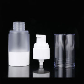 Frosted White Plastic PP Airless Cosmetic Bottles Round Lotion Pump Bottle