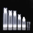Frosted White Plastic PP Airless Cosmetic Bottles Round Lotion Pump Bottle