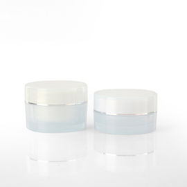 White Color PP Plastic Makeup Jars / Personal Care Facial Cream Jars Eco Friendly