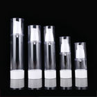 Clear White Empty Airless Cosmetic Bottles 15ml / 100ml Lotion Pump Bottle