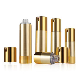 80ml / 100ml Plastic Cosmetic Containers Making Up Bottles Gold Plating