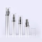 Silver Plating Plastic Airless Cosmetic Bottles 15ml 30ml Carton Packing