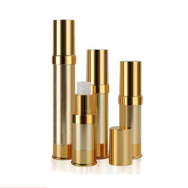 Gold Plating Acrylic Airless Cosmetic Bottles Airless Pump Bottle AS Material